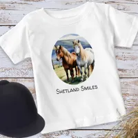 Shetland Smiles Ponies Cute Baby T-Shirt