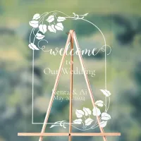 Natural Chic Wedding Acrylic Sign