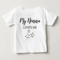 My Nonna Loves Me Grandma Cute Baby Shower Baby T-Shirt