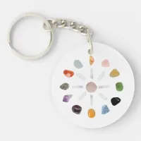 *~* Healing Chakra Crystal Grid Energy Keychain