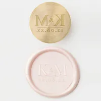 Pearl Blush Wedding Initials Serif ID989 Wax Seal Stamp