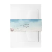 Winter Lake Wedding  Invitation Belly Band