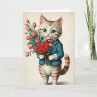 Adorable Cat Valentine Card