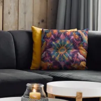 Vibrant Psychedelic Throw Pillow