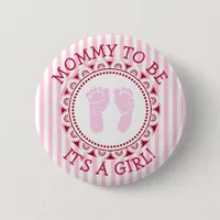 "Mommy To Be" Pink  Baby Shower Button