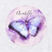 Ethereal Marvelous Morpho Blue Lilac Butterflies Kids' Labels