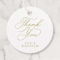 Baptism First Communion Gold God Bless Cross Favor Tags
