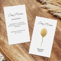 Modern Gold Balloon Artist  Business Card