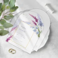 Wildflower Wedding Watercolor Peri Arch ID954 Invitation