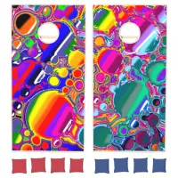 Rainbow Burst Colorful  Cornhole Set