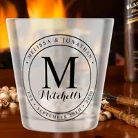 Custom Monogram Name Date Wedding Shot Glass