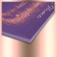 Pink Glitter border monogram on purple | Cutting Board