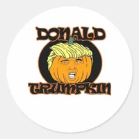 Donald  Halloween Costume Trumpkin Classic Round Sticker