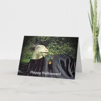 Halloween Wizard Goat Card