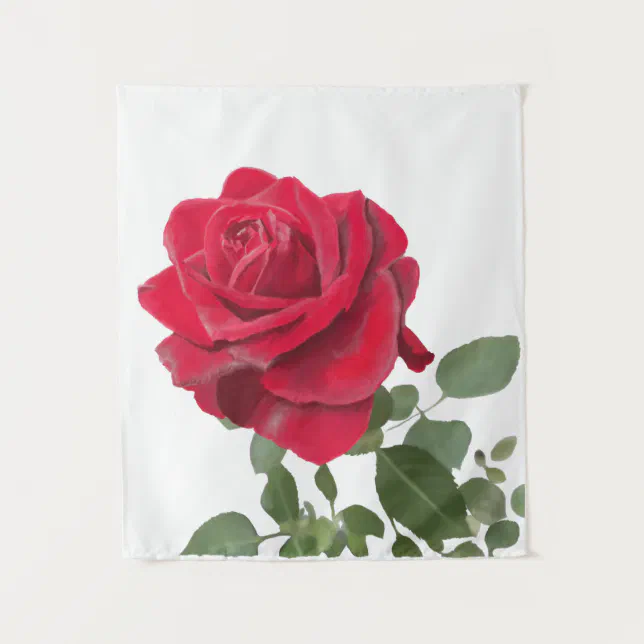 Red Rose - Hand Painting Tapestry