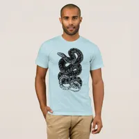 Men's Black and Blue Snake Shirt
