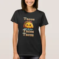 Kawaii Cartoon Tacos  T-Shirt