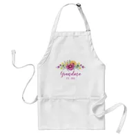 New Grandma Elegant Flowers | Pink Yellow Daisy Adult Apron