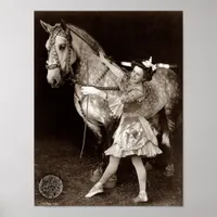 Vintage Circus Girl and Horse Poster