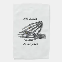 Till Death Do Us Part Skeleton Hands (Cream) Class Garden Flag