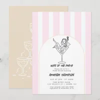 Hand Drawn Sketch Wife of the Party Bridal Shower Invitation