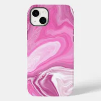 Pink and White Faux Marble  Case-Mate iPhone 14 Plus Case