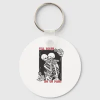 Till Death Do Us Part Wedding Skeleton Couple Vale Keychain