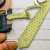 Cherry Modern Vibrant Initial Summer Bold Novelty Neck Tie