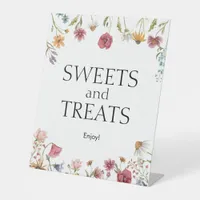 Sweets and Treats Baby Shower Sign Floral