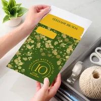 Green & Gold School Class Reunion Envelope Mailers