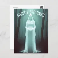 Ghostly Greetings! Mysterious Ghostcore Spirit Postcard