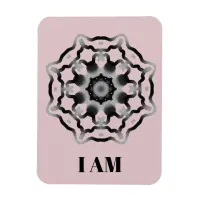 *~* "I AM" Purple Black Gray Mandala Crown Chakra Magnet