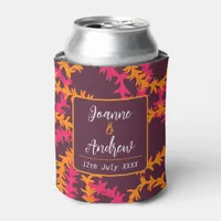 Hawaii Pink Orange Beach Wedding Favor Can Cooler