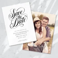 Chic Calligraphy Script Wedding Save The Date