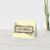 Abstract Floral Change of Address Announcement