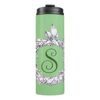 Romantic, Vintage Wreath Personalized  Thermal Tumbler