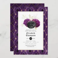 Floral Gothic Bridal Shower Invitation