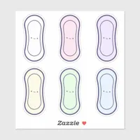 Cute Cartoon Rainbow Panty Liners First Period  Sticker