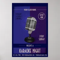 Club/Corporate Karaoke Party add logo Poster