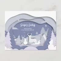 Elegant Snow Scene Business Holiday Card