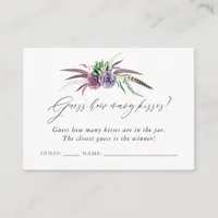 Mystical Succulents Bridal Shower Kissing Game Enclosure Card