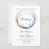 Romantic and Poetic Pastel Lilac Rustic Theme Invitation