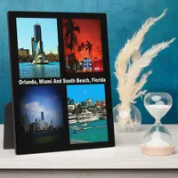 Orlando, Miami, South Beach Collage Plaque