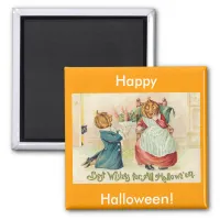 Vintage Halloween Jack o'Lantern Couple Magnet