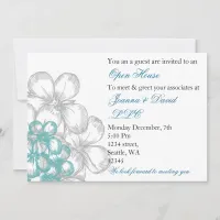 elegant aqua Corporate party Invitation