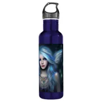 Ethereal Mystical Blue Fairy Stainless Steel Water Bottle