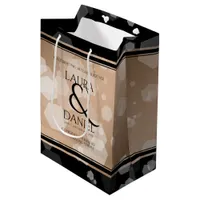 Elegant 28th Linen Wedding Anniversary Celebration Medium Gift Bag