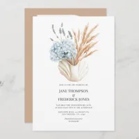 Coastal Chic Autumn - Fall Wedding Photo QR Code Invitation