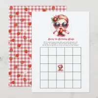 Berry 1st Birthday Bingo Game Invitation