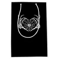 Skeleton Hand Heart Spiderweb Halloween Cobweb Medium Gift Bag